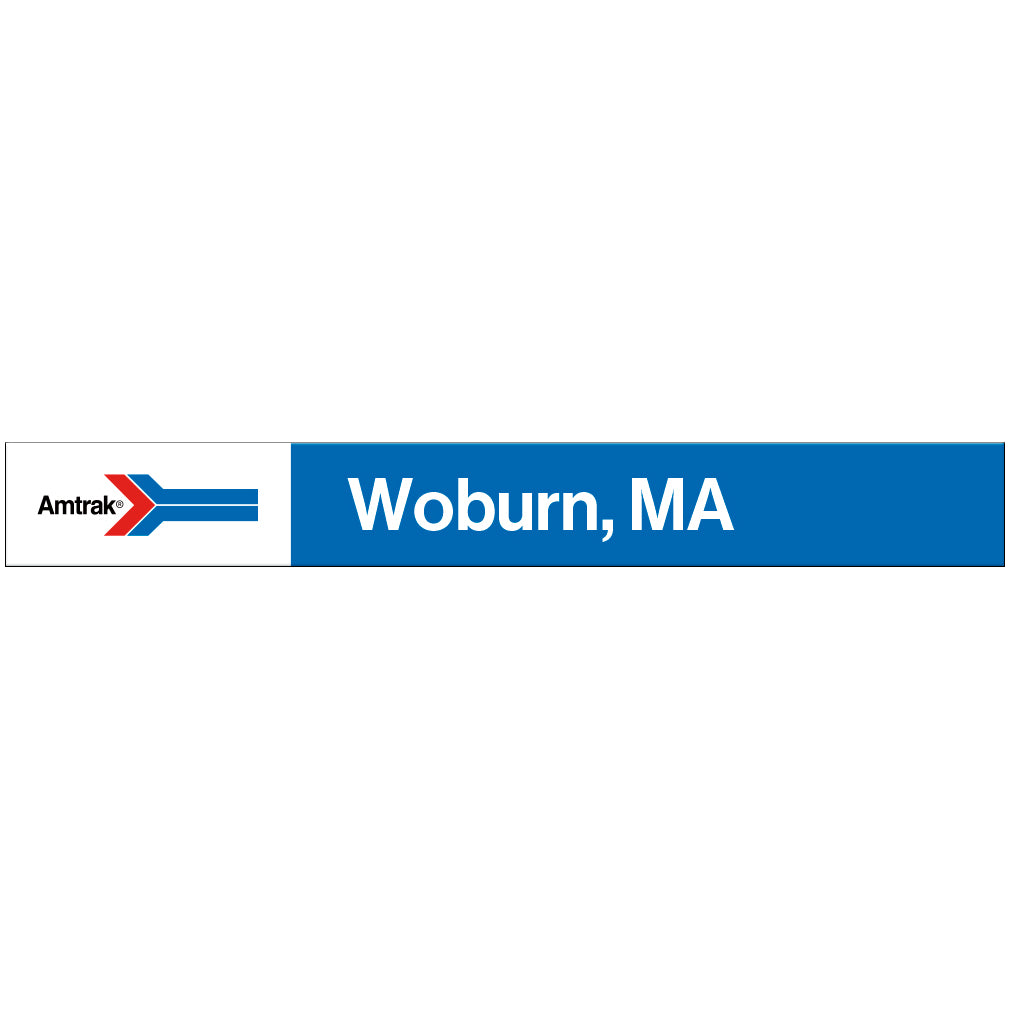 Amtrak Retro Woburn, MA Station Sign