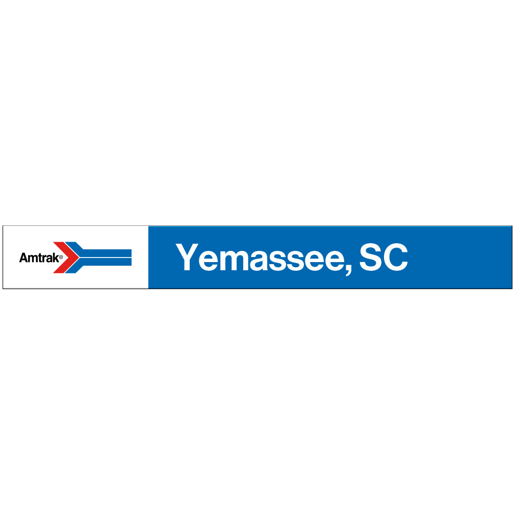 Amtrak Retro Yemassee, SC Station Sign