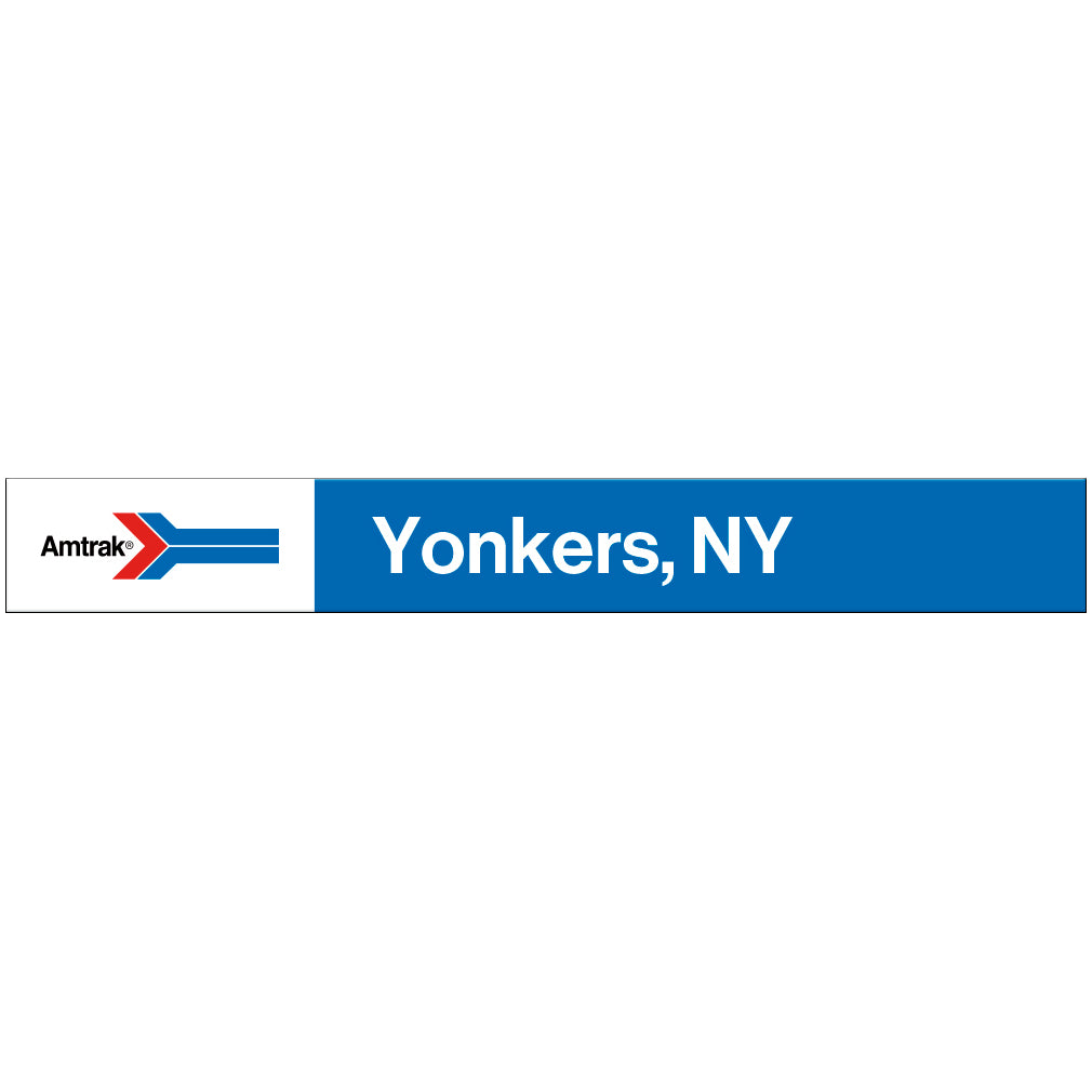 Amtrak Retro Yonkers, NY Station Sign