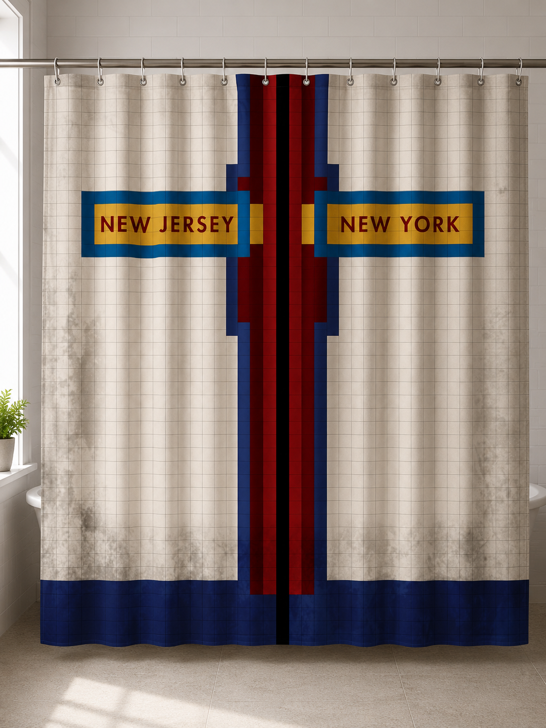 Lincoln Tunnel (New Jersey / New York North Wall) Shower Curtain