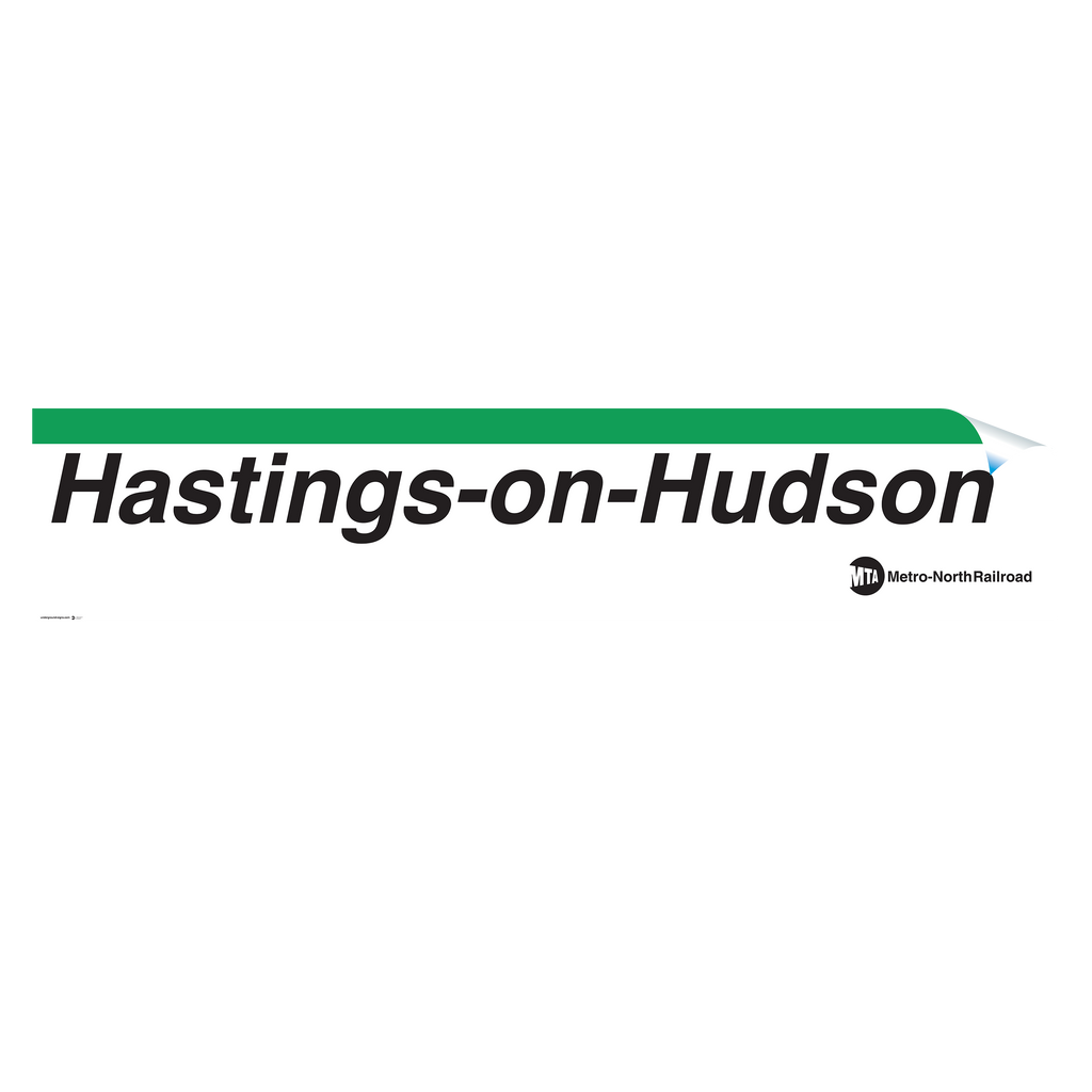 Metro North HastingsonHudson Sign Transit Gifts