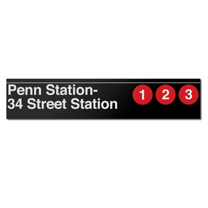 Penn Station / 34 Street (1 2 3) Sign