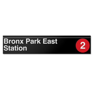 Bronx Park East Sign