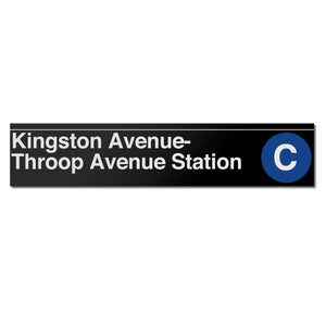 Kingston / Throop Avenues Sign