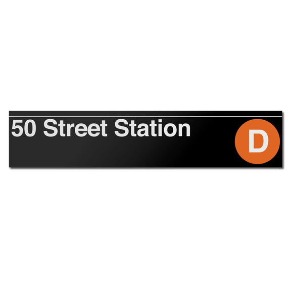 50 Street (D) Sign