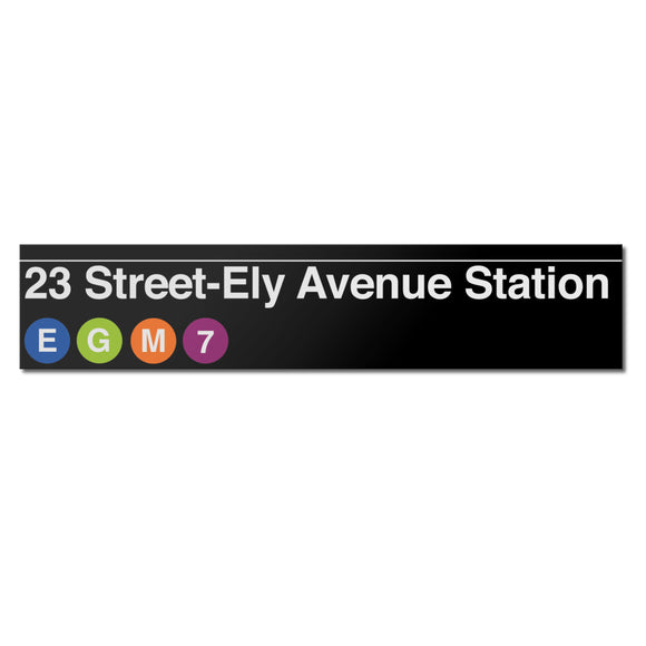 Ely Avenue / 23 Street Sign