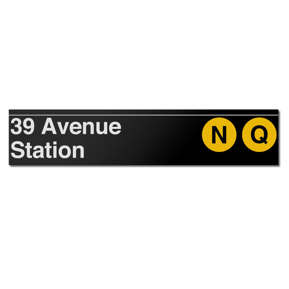 39 Avenue (N Q) Sign