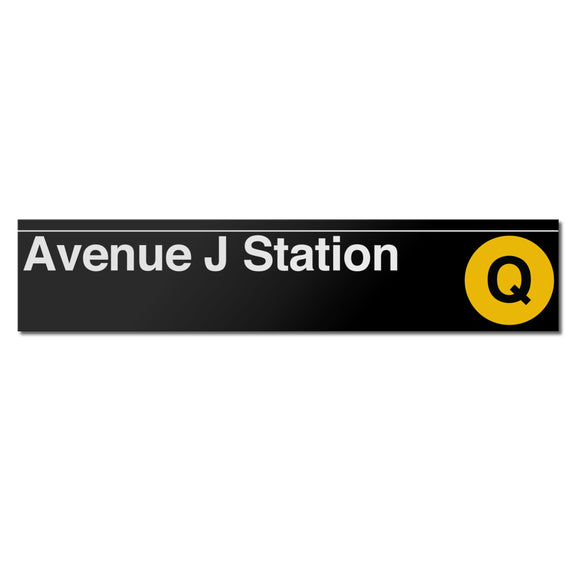 Avenue J (Q) Sign