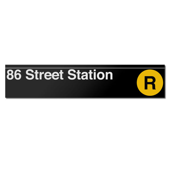 86 Street (R) Sign