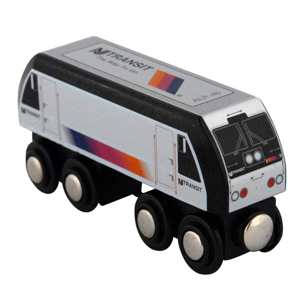 Nj transit wooden toy train on sale