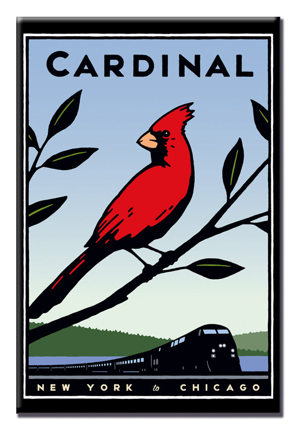 Michael Schwab Cardinal (NYC to Chicago) Magnet – Transit Gifts
