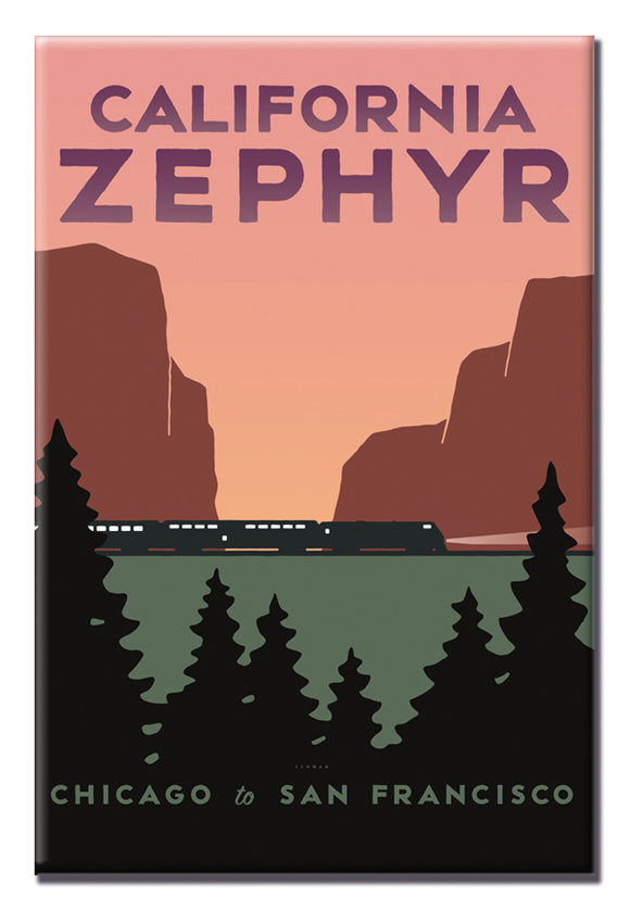 California Zephyr (Chicago to San Francisco) Magnet