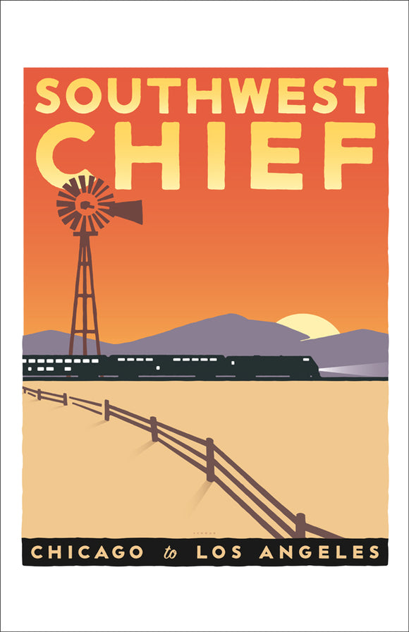 Southwest Chief (Chicago to LA) Print
