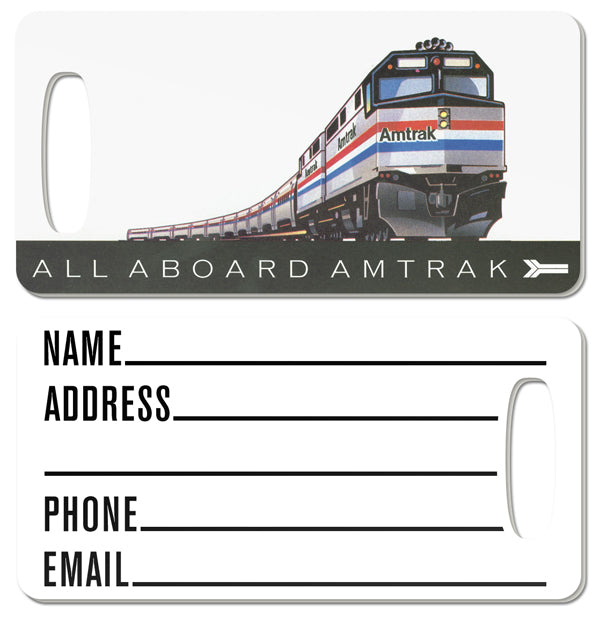 Amtrak All Aboard Amtrak Luggage Tag Transit Gifts