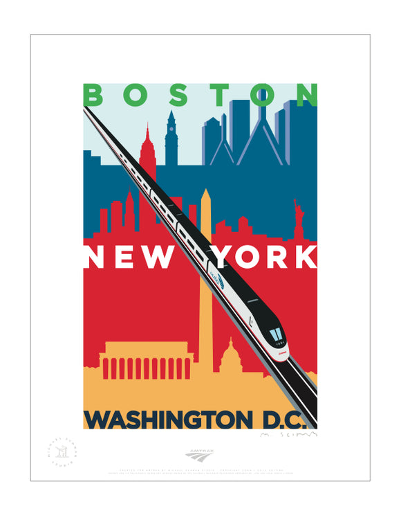 Acela (3 Cities) Signed Print