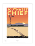 Southwest Chief (Chicago to Los Angeles) Signed Print