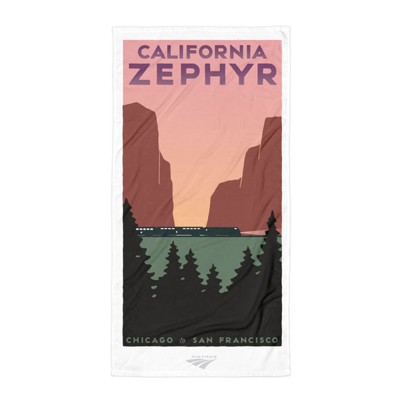 California Zephyr (Chicago to San Francisco) Towel
