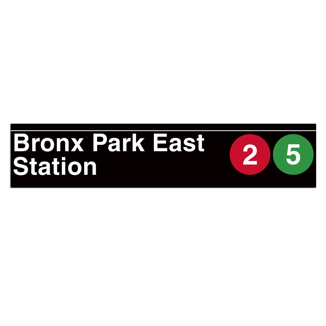 Bronx Park East (2 5) Sign