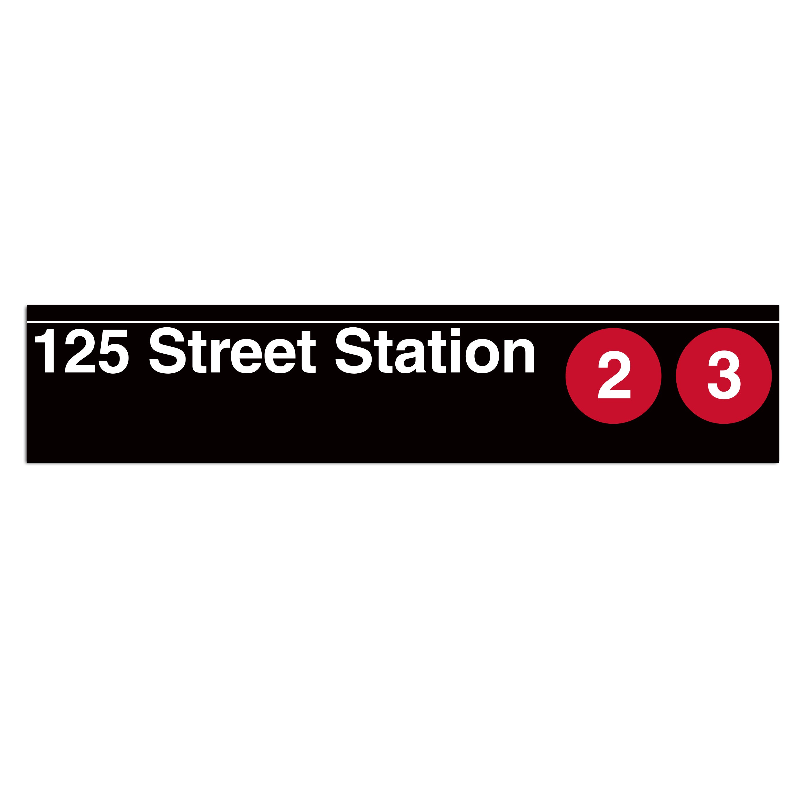 New York Subway 125 Street (2 3) Sign – Transit Gifts