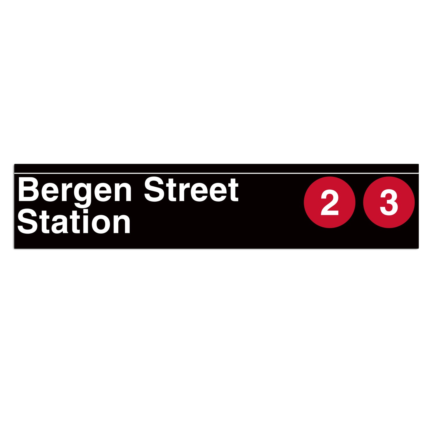 Bergen Street (2 3) Sign