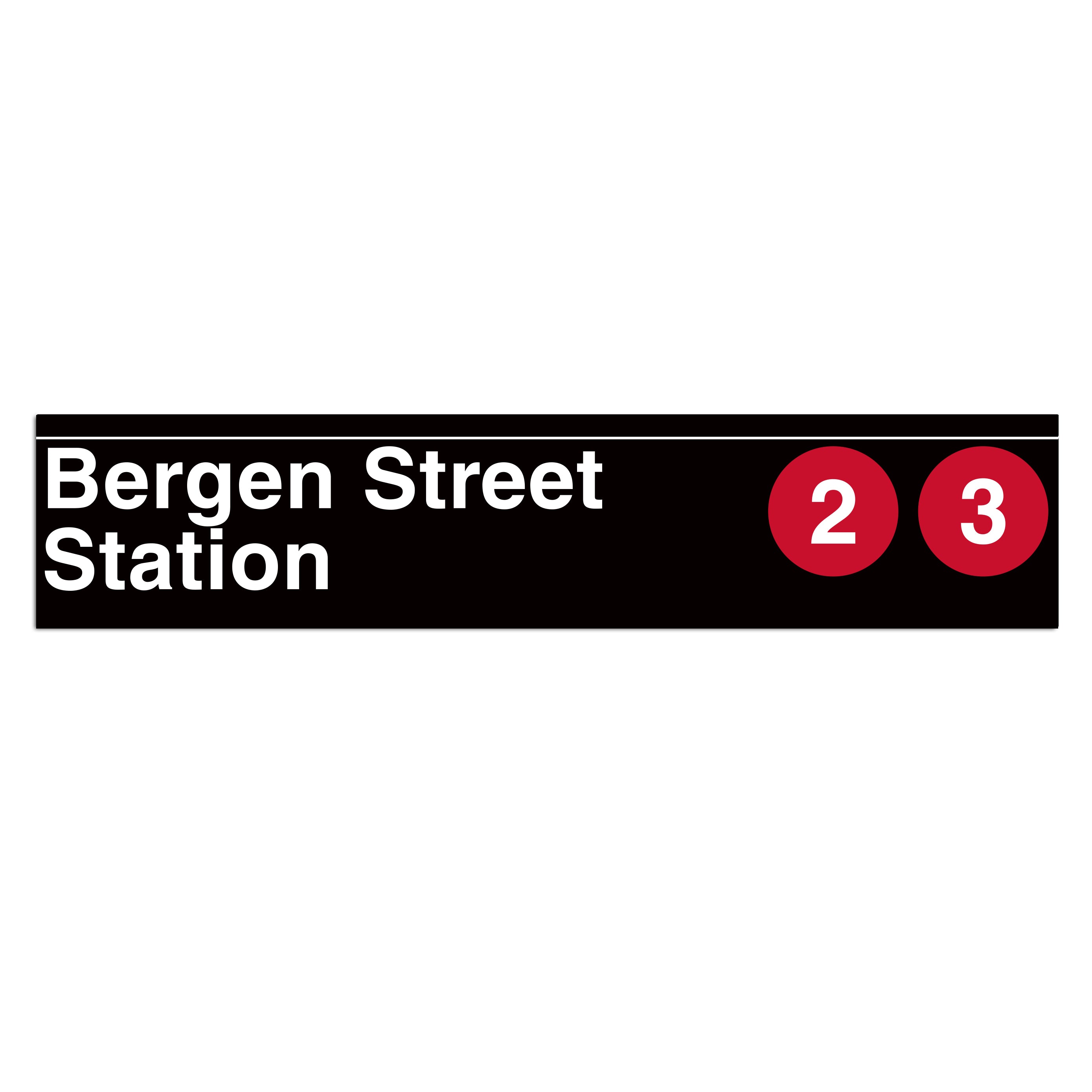 Bergen Street (2 3) Sign