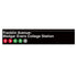 Transit sign for Franklin Avenue-Medgar Evers College Station with route numbers on a white background