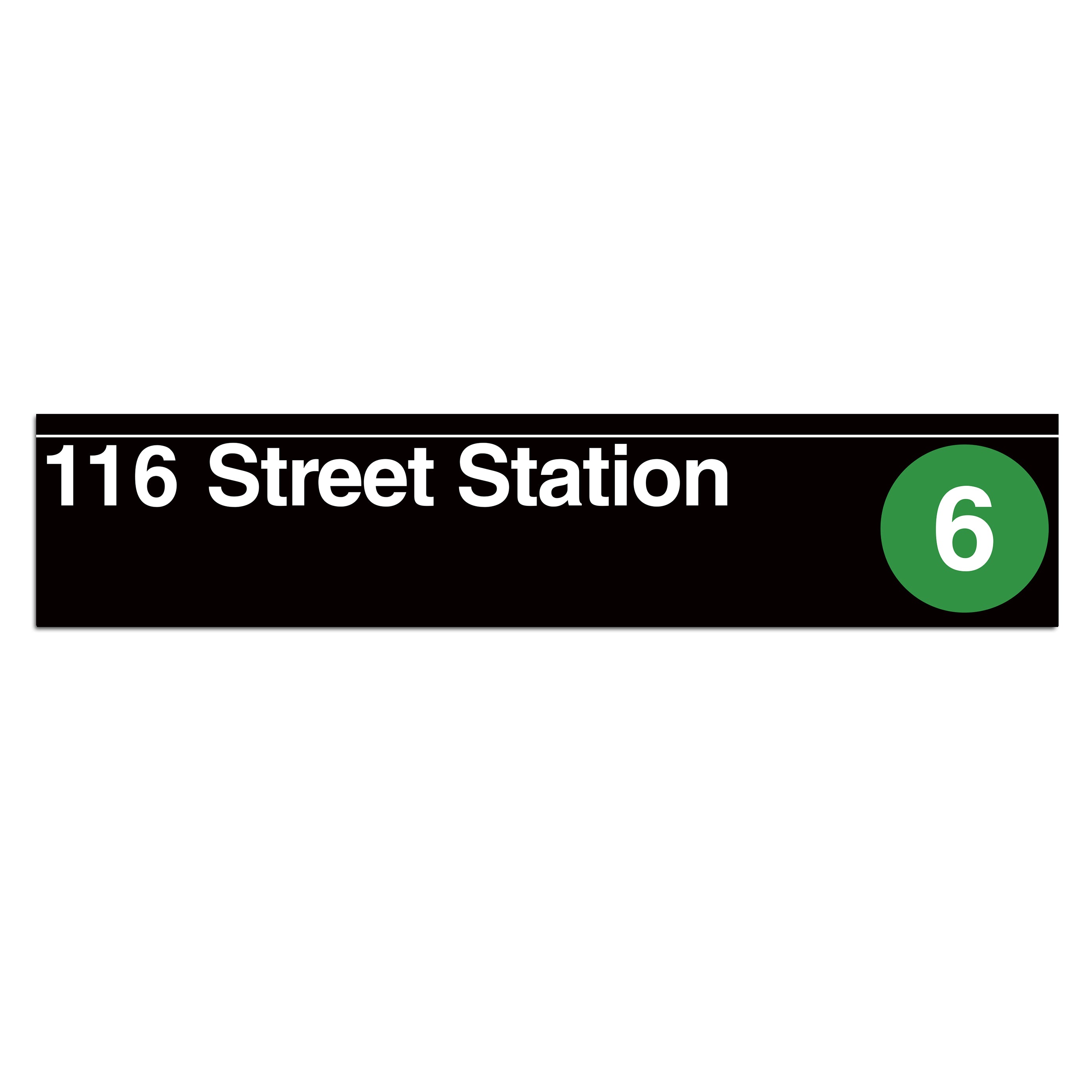 New York Subway 116 Street (6) Sign – Transit Gifts