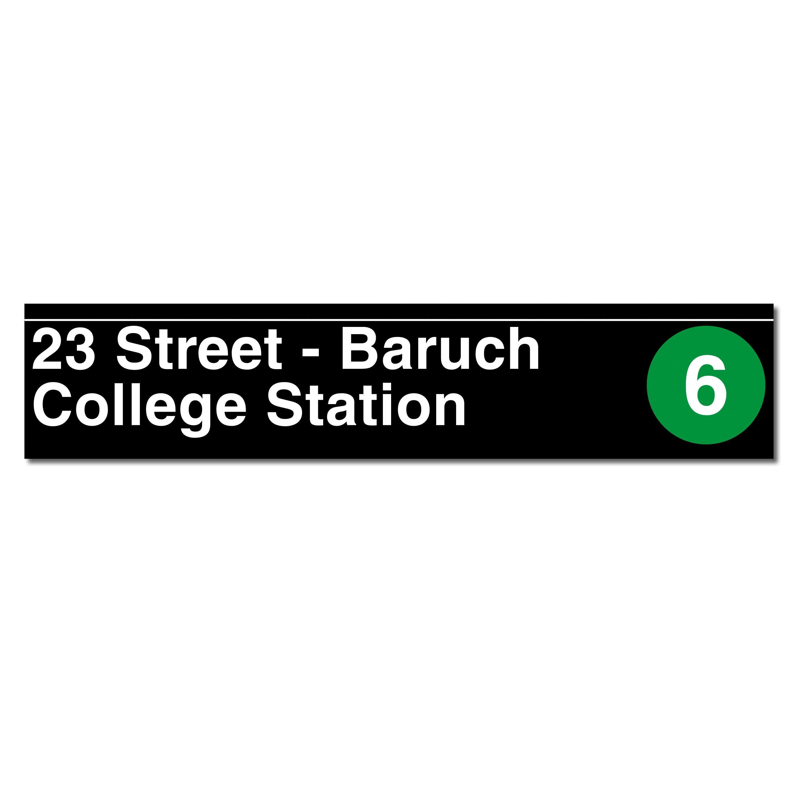 New York Subway 23 Street - Baruch College (6) Sign – Transit Gifts