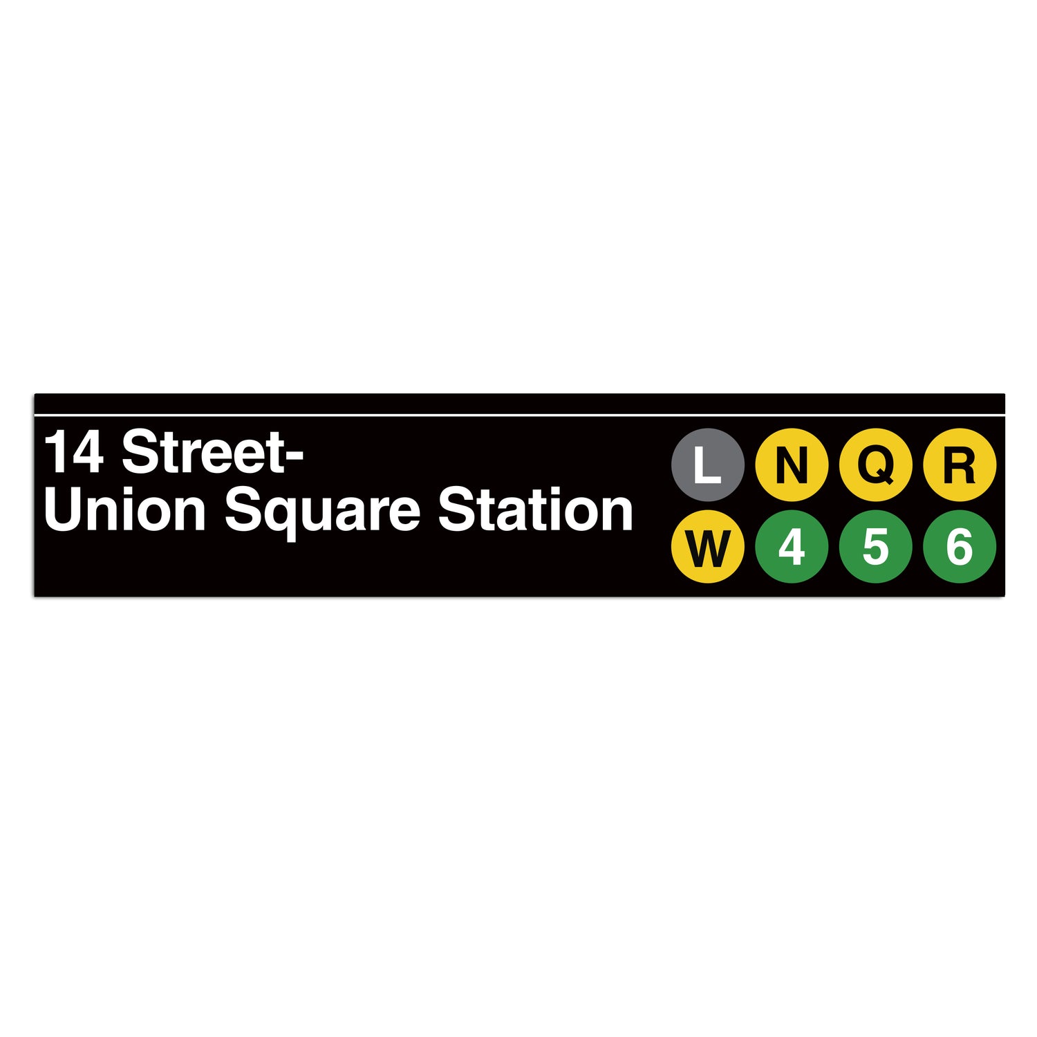 14 Street / Union Square (LNQRW456) Sign