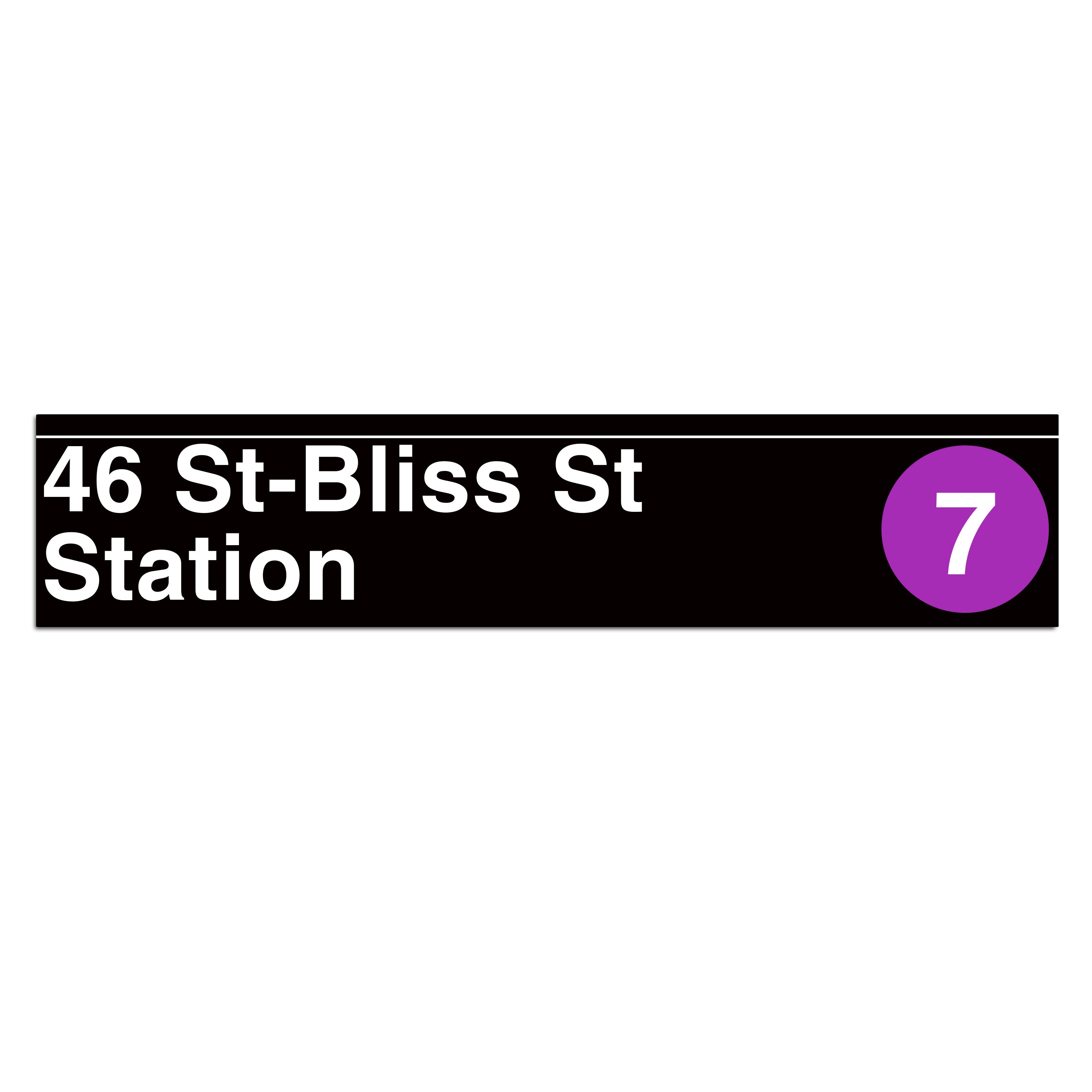 New York Subway 46 Street- Bliss St (7) Sign – Transit Gifts