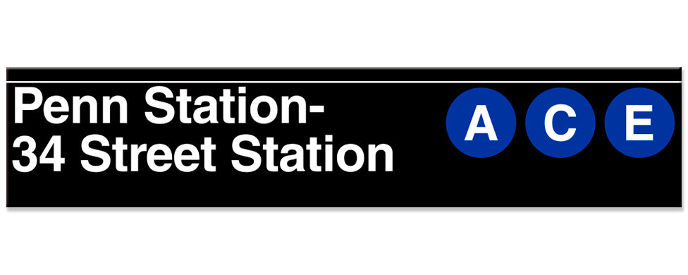 Penn Station / 34 Street (A C E) Subway Sign