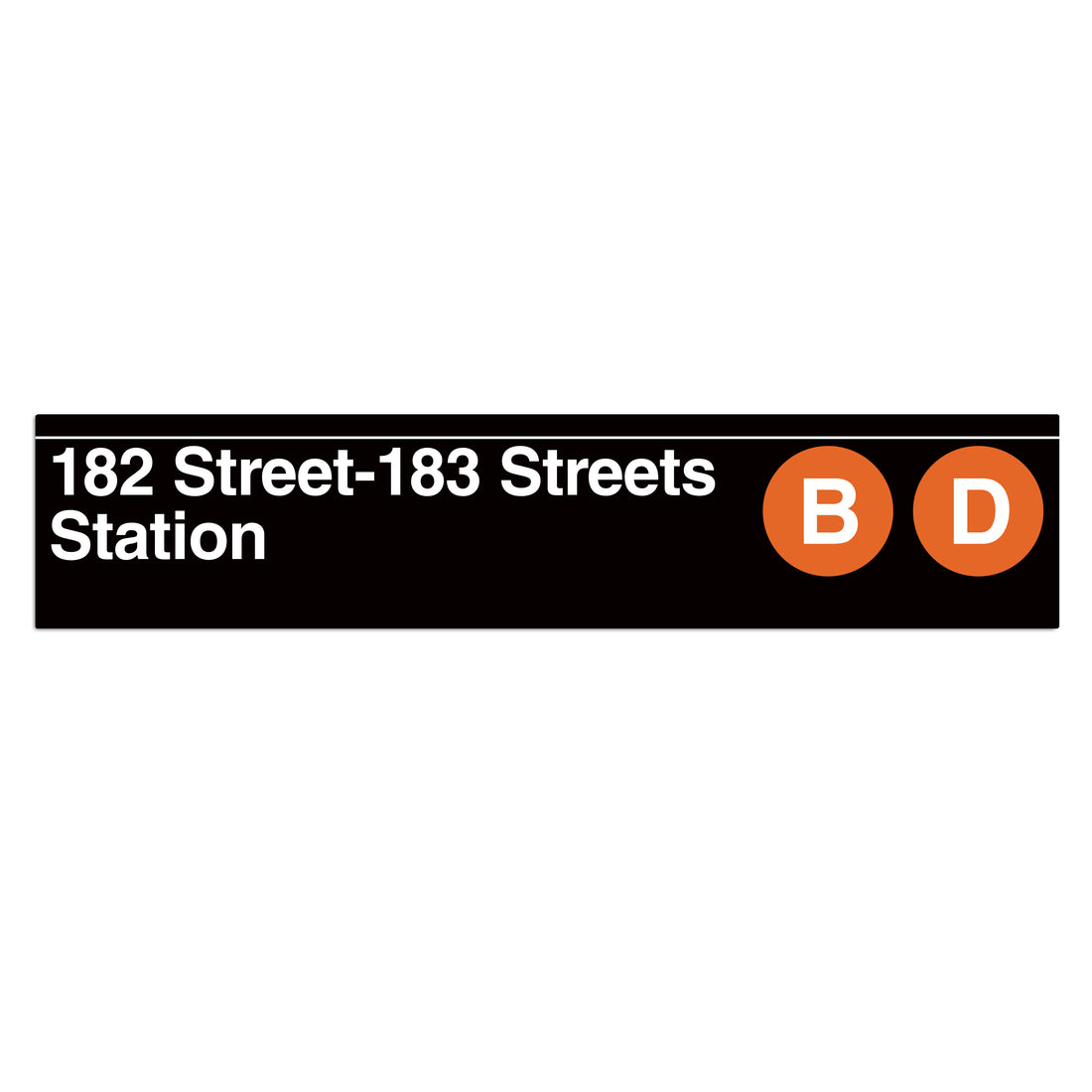Station sign for 182 Street-183 Streets Station with &