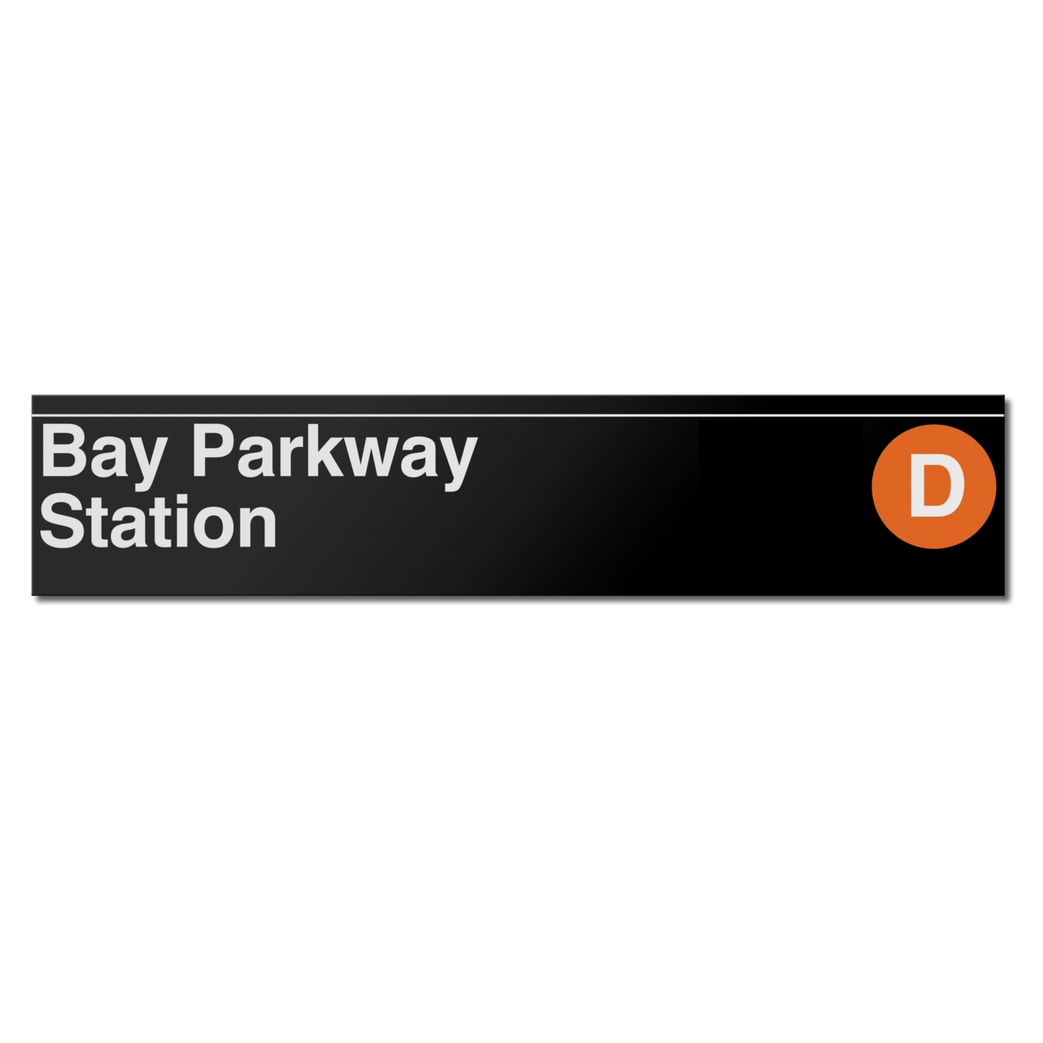 Bay Parkway Station sign with letter &