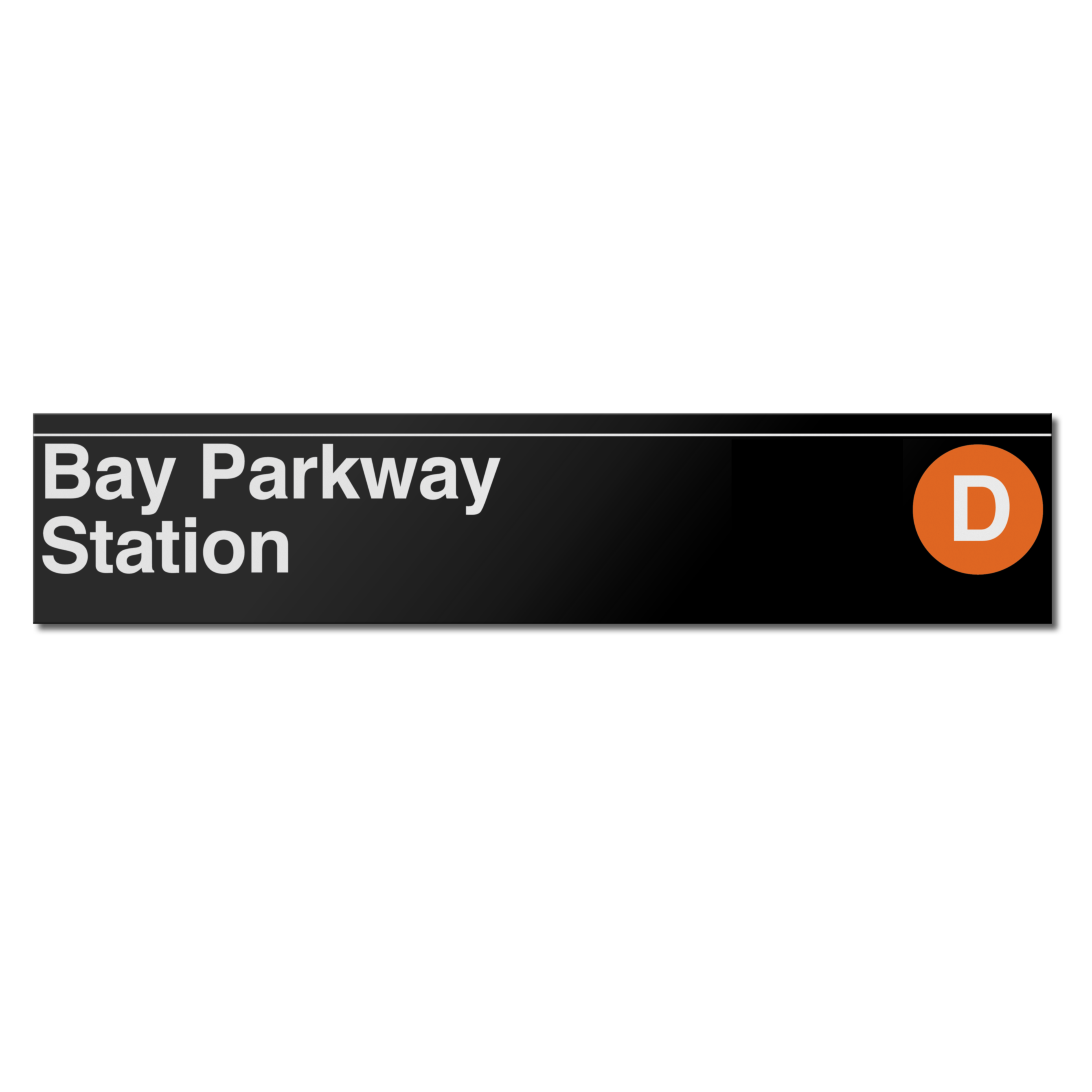 Bay Parkway Station sign with letter &