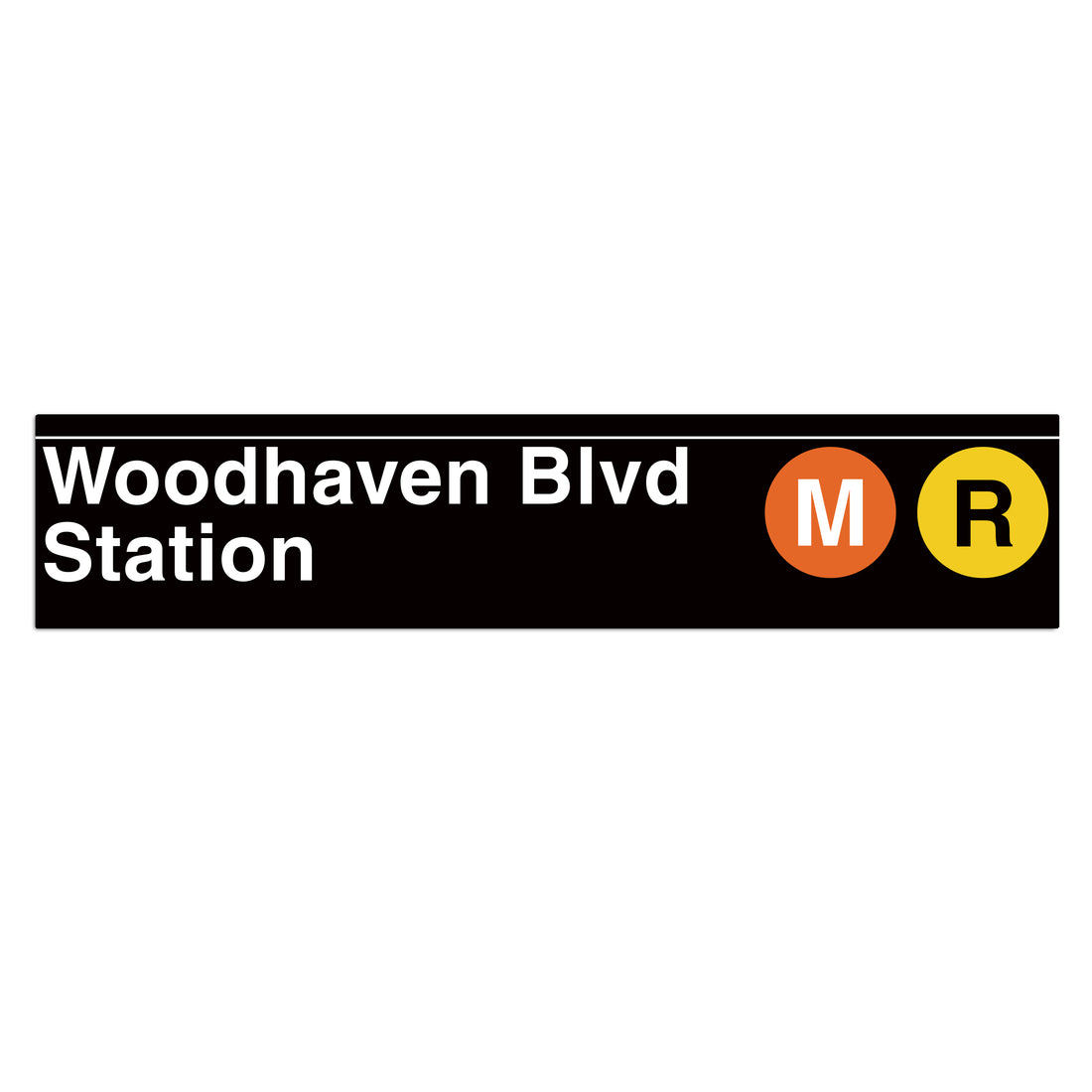 Woodhaven Blvd (M R) Sign