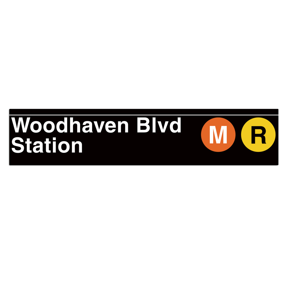Woodhaven Blvd (M R) Sign