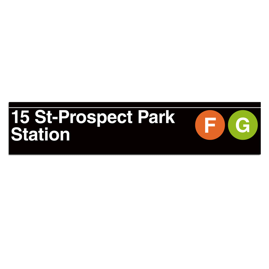 15 Street / Prospect Park (F G) Sign