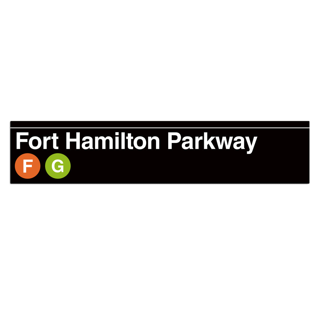 Fort Hamilton Parkway (F G) Sign