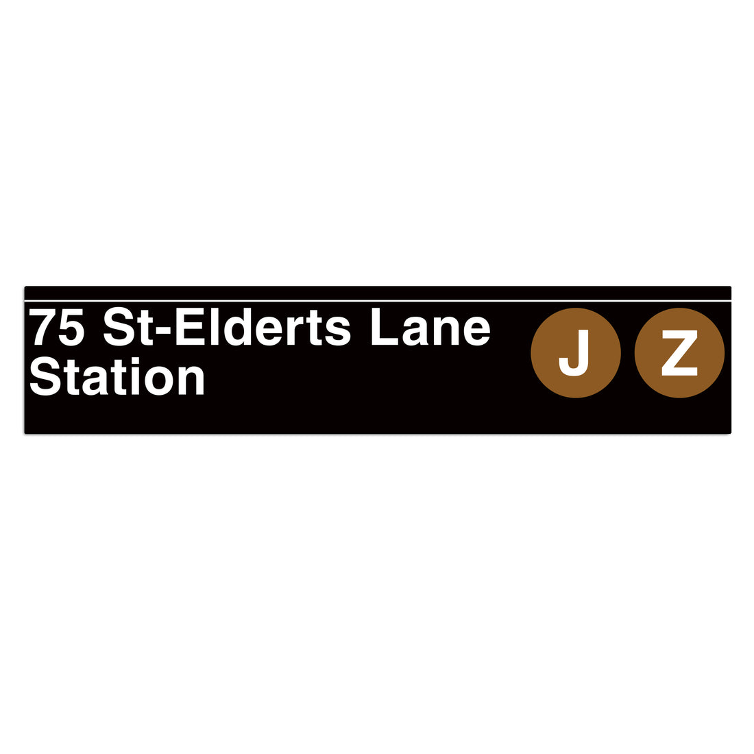 75 St - Elderts Lane (J Z) Sign
