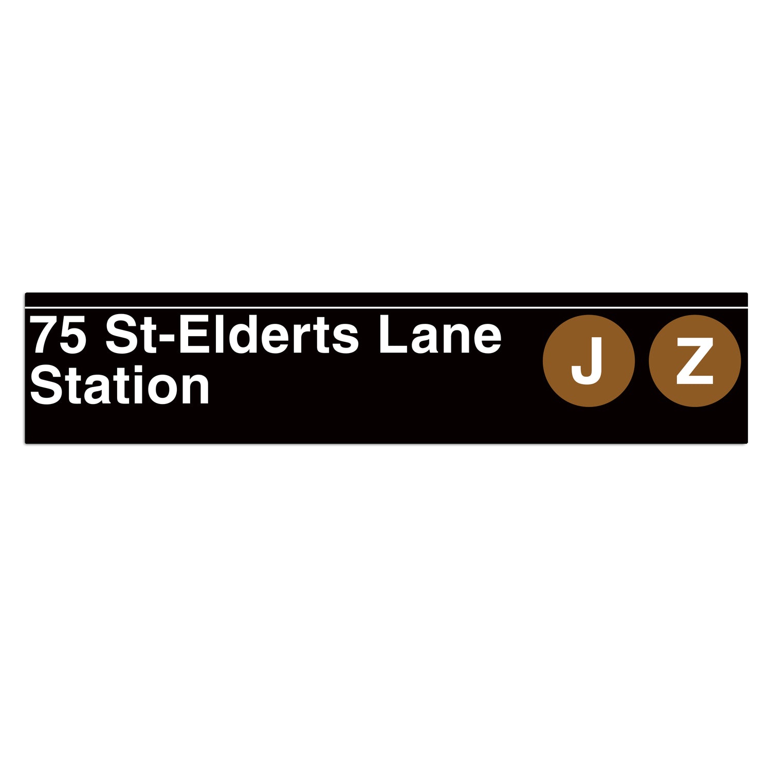 75 St - Elderts Lane (J Z) Sign