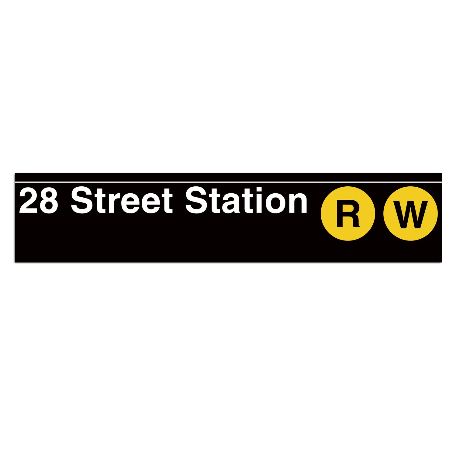 28 Street (R W) Sign