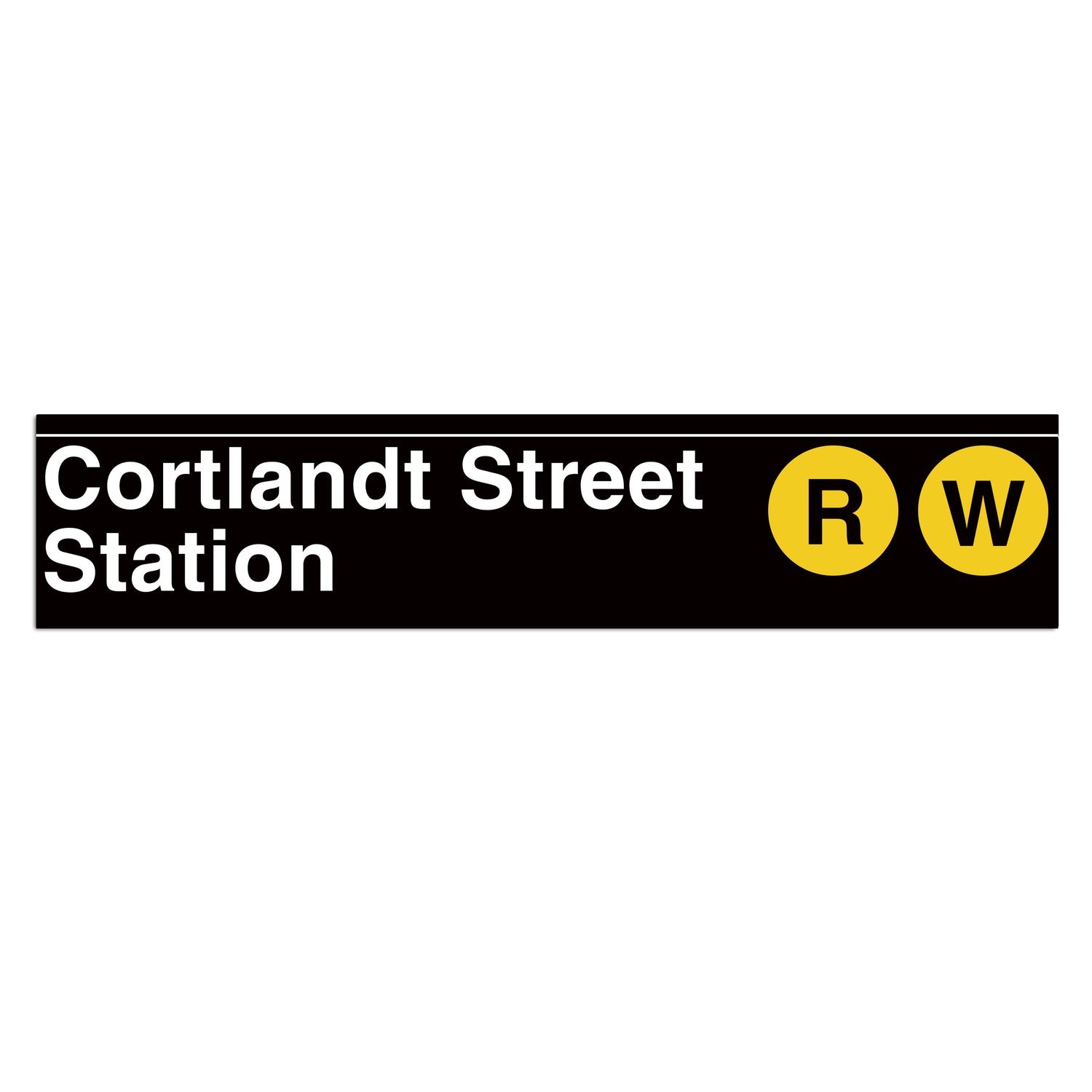 Cortlandt Street (R W) Sign