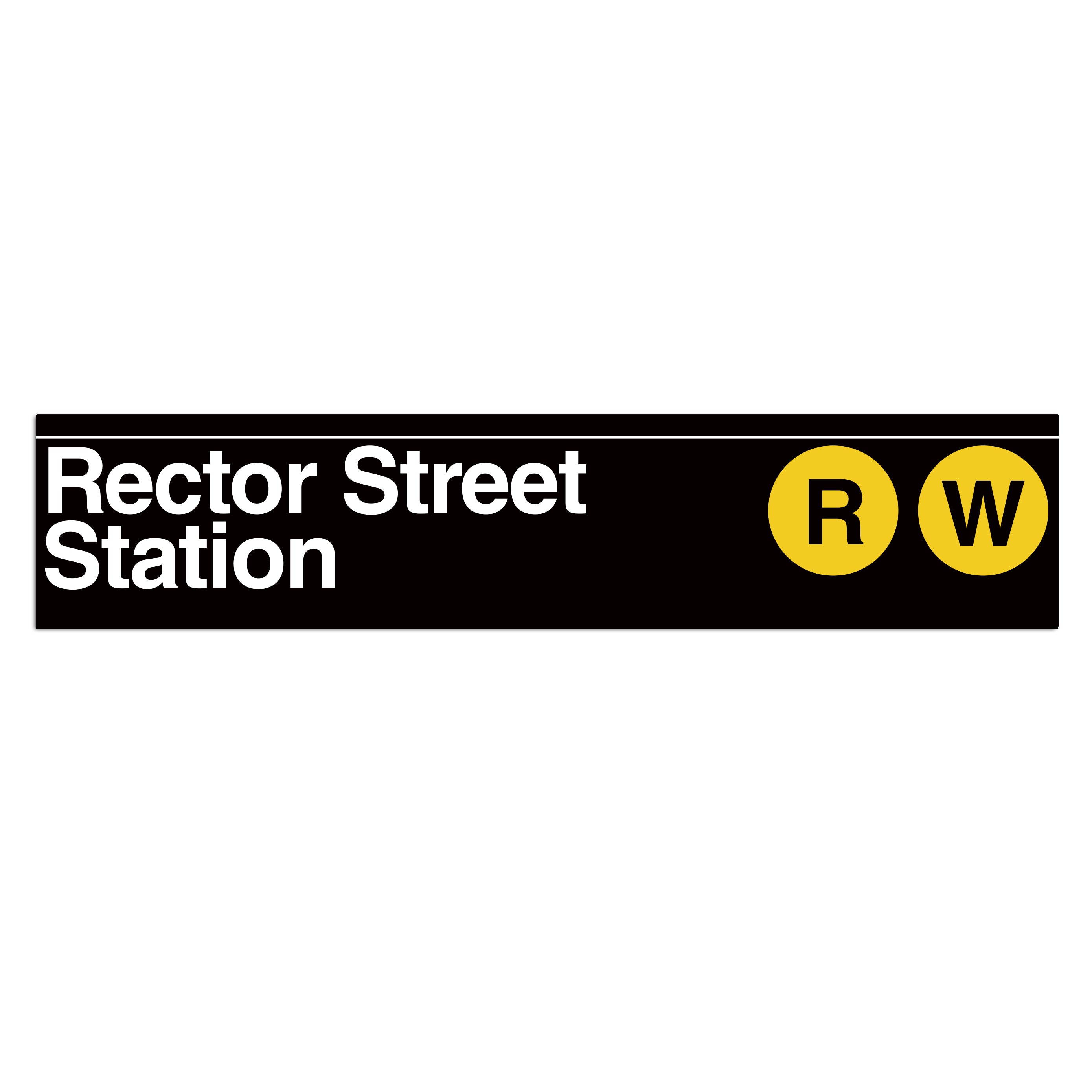 Rector Street (R W) Sign