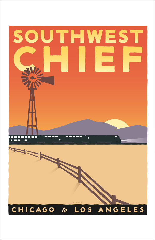 Southwest Chief (Chicago to LA) Poster