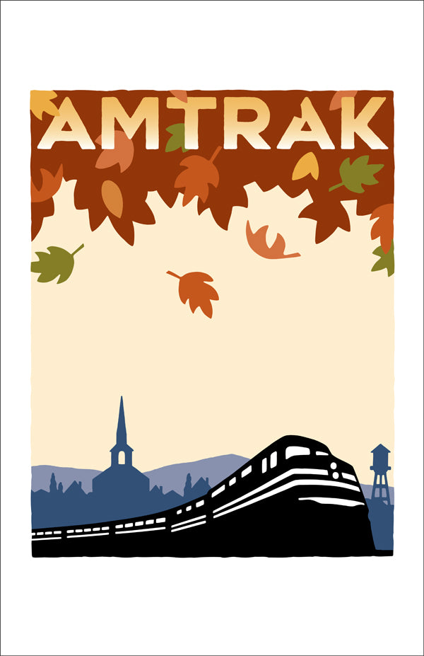 Amtrak (Fall Leaves) Poster