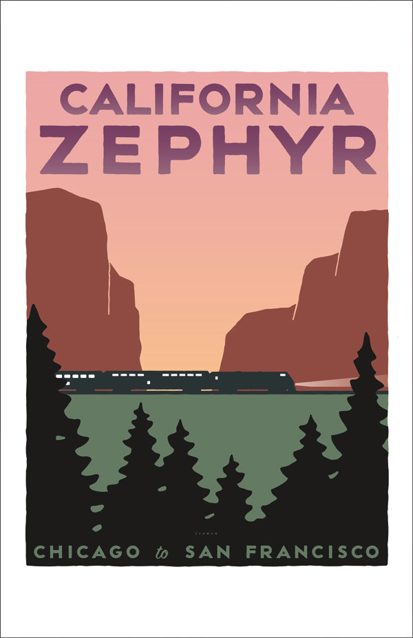 California Zephyr (Chicago to San Francisco) Poster