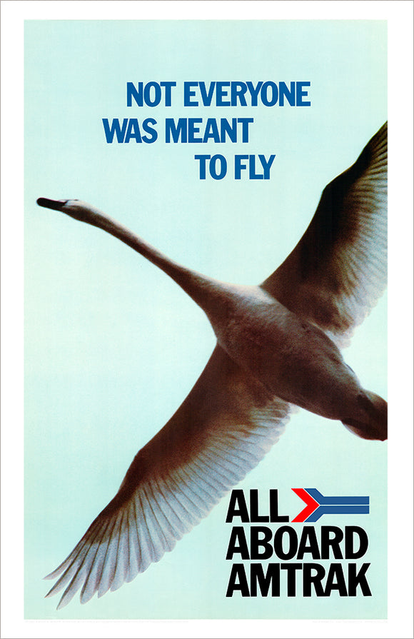 Amtrak Not Everyone Was Meant to Fly Advertisement Poster