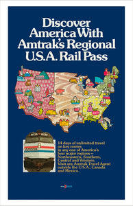 Amtrak Regional-USA-Rail-Pass Advertisement Poster