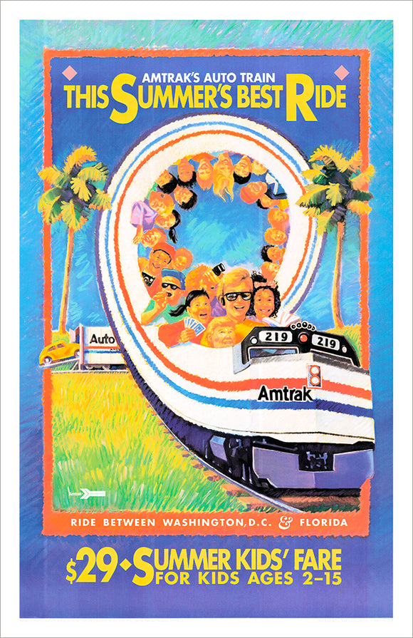 Amtrak Summer's Best Ride Advertisement Poster