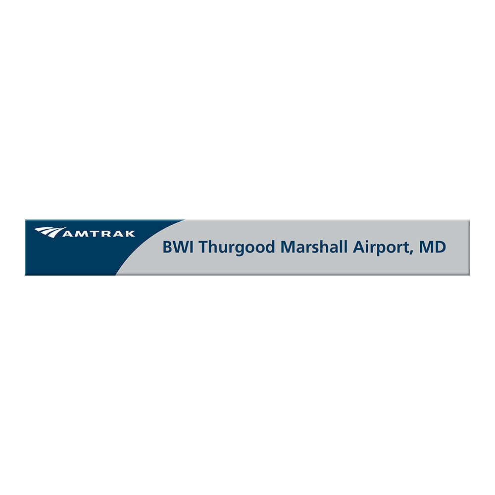 BWI Thurgood Marshall Airport, MD Amtrak Station Sign